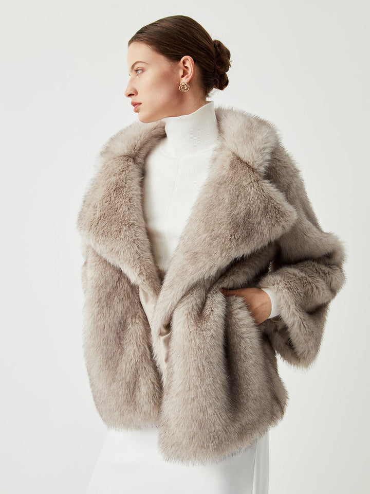 Manteau Oversize en Fausse Fourrure - Élégance et Confort