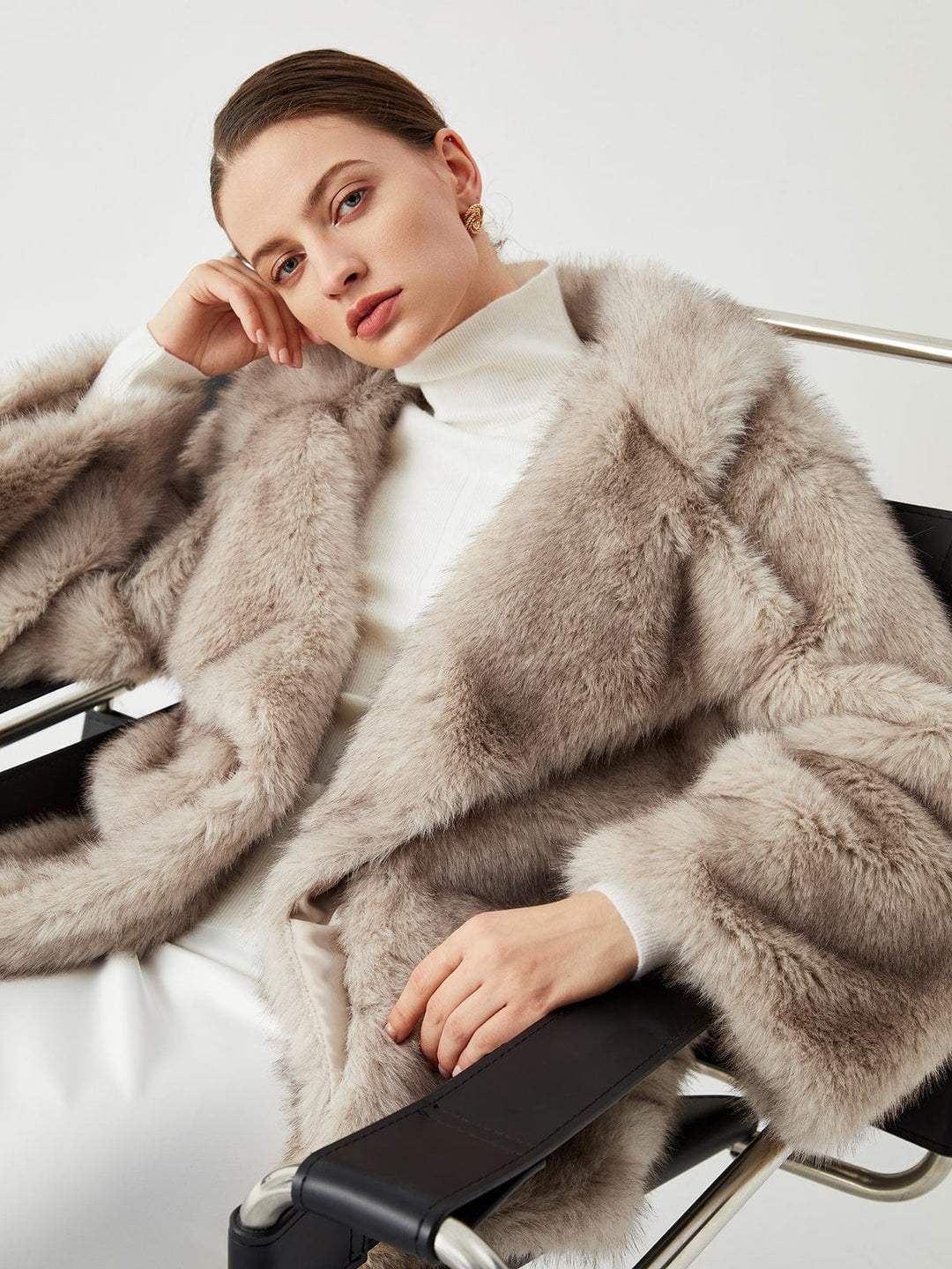 Manteau Oversize en Fausse Fourrure - Élégance et Confort