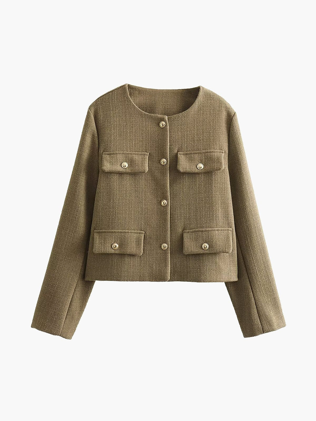 Blazer en tweed à boutons