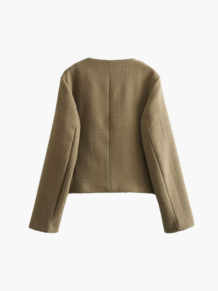 Blazer en tweed à boutons