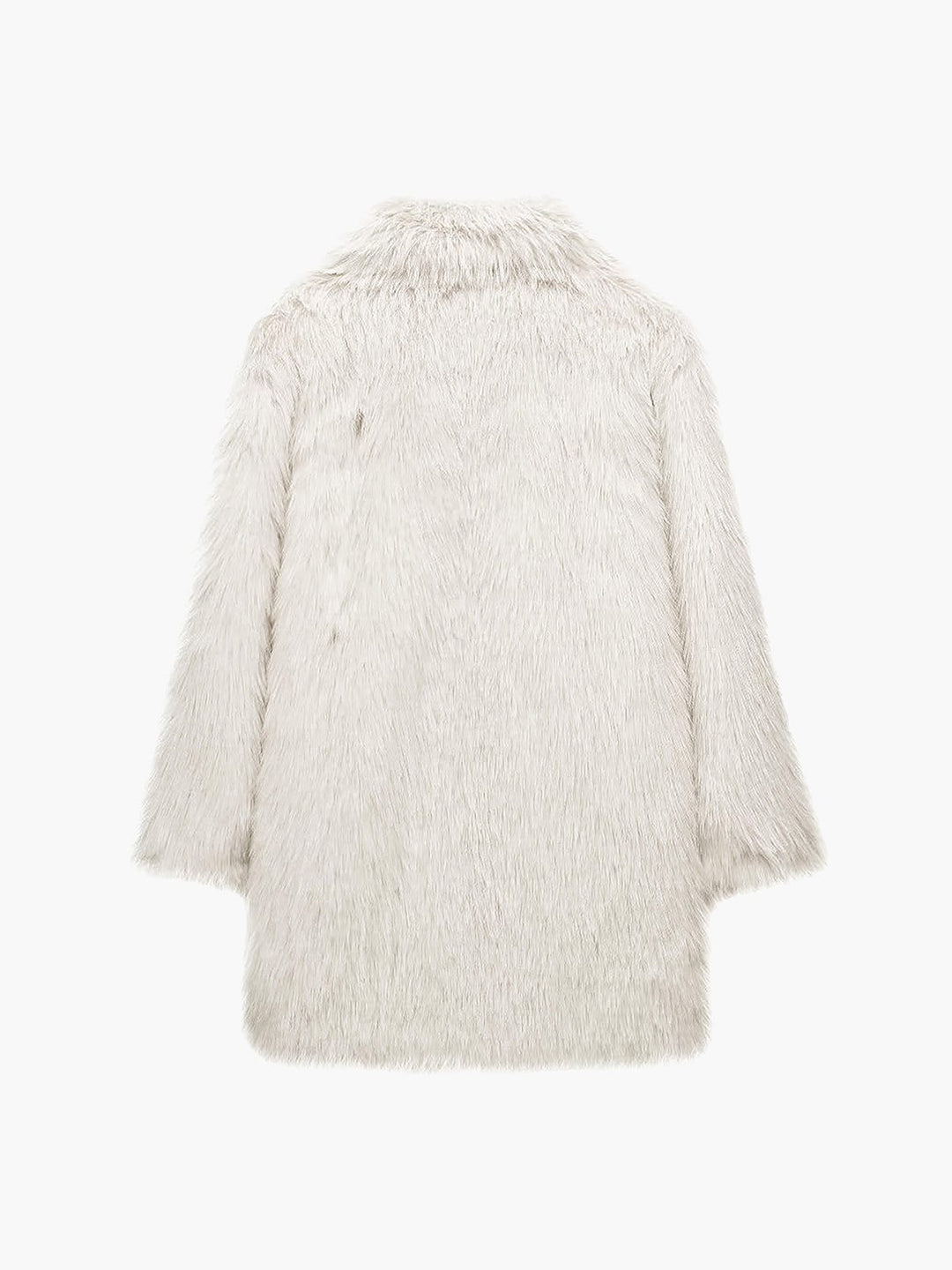 Manteau en imitation fourrure avec un col volumineux