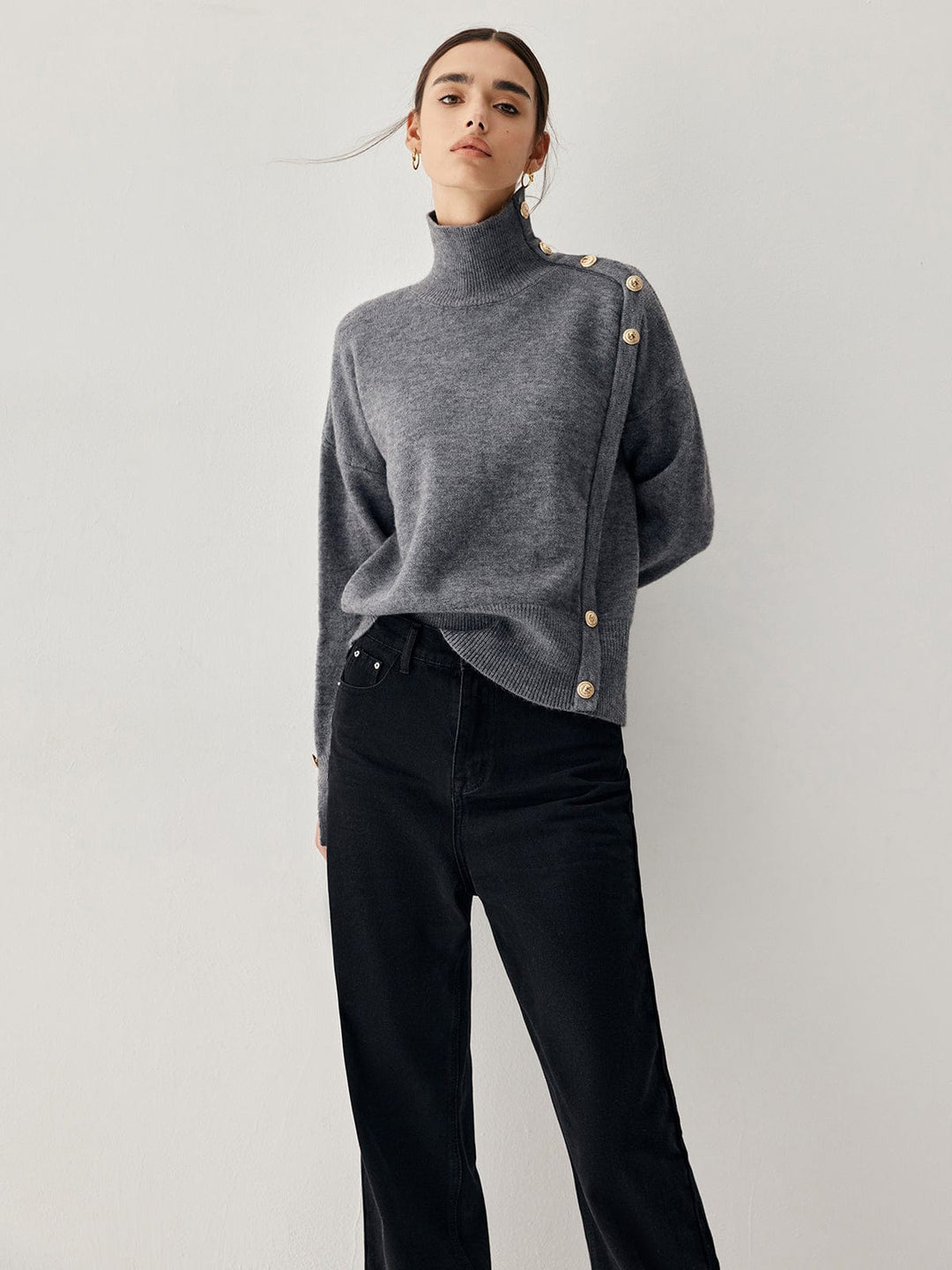 Pull vintage à col montan