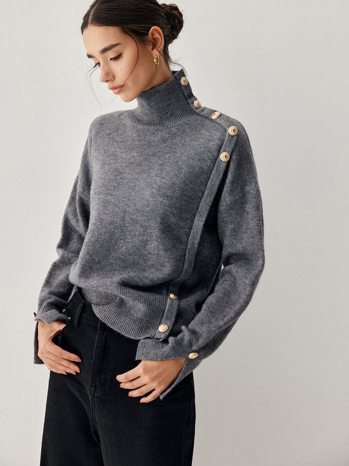 Pull vintage à col montan