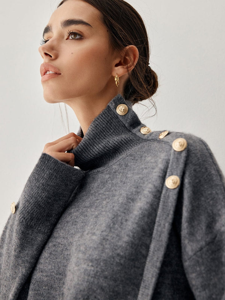 Pull vintage à col montan