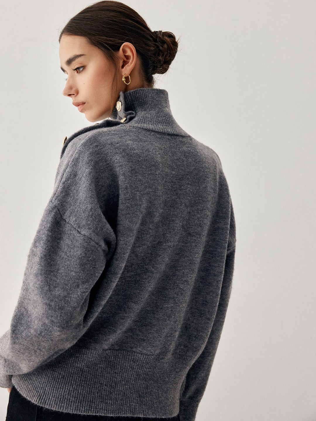 Pull vintage à col montan