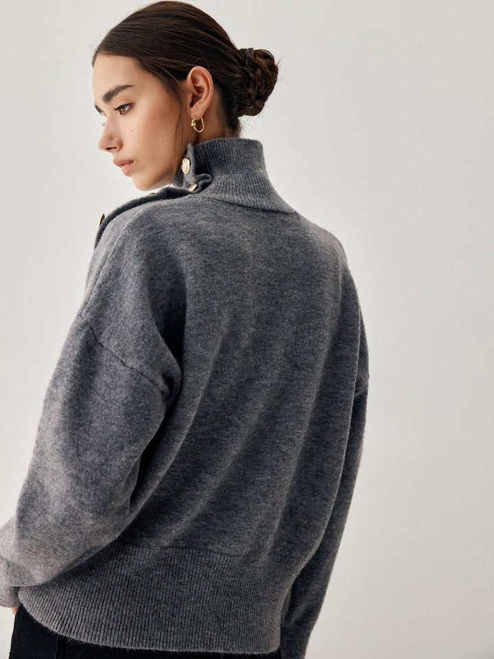 Pull vintage à col montan
