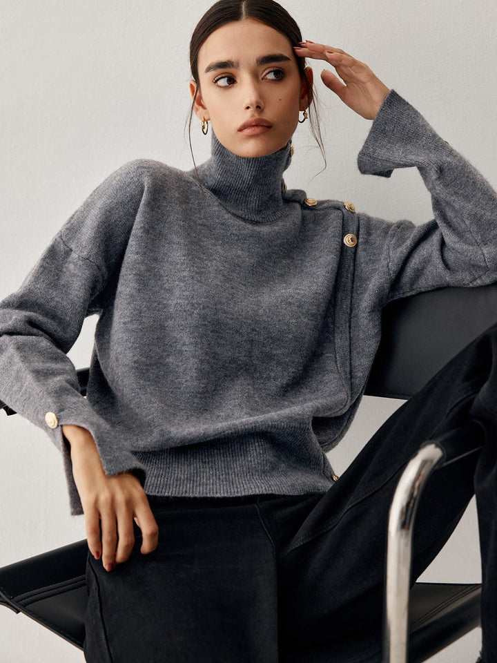 Pull vintage à col montan