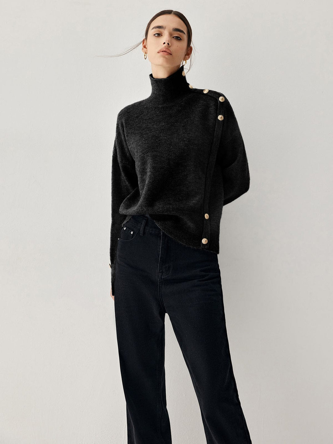Pull vintage à col montan