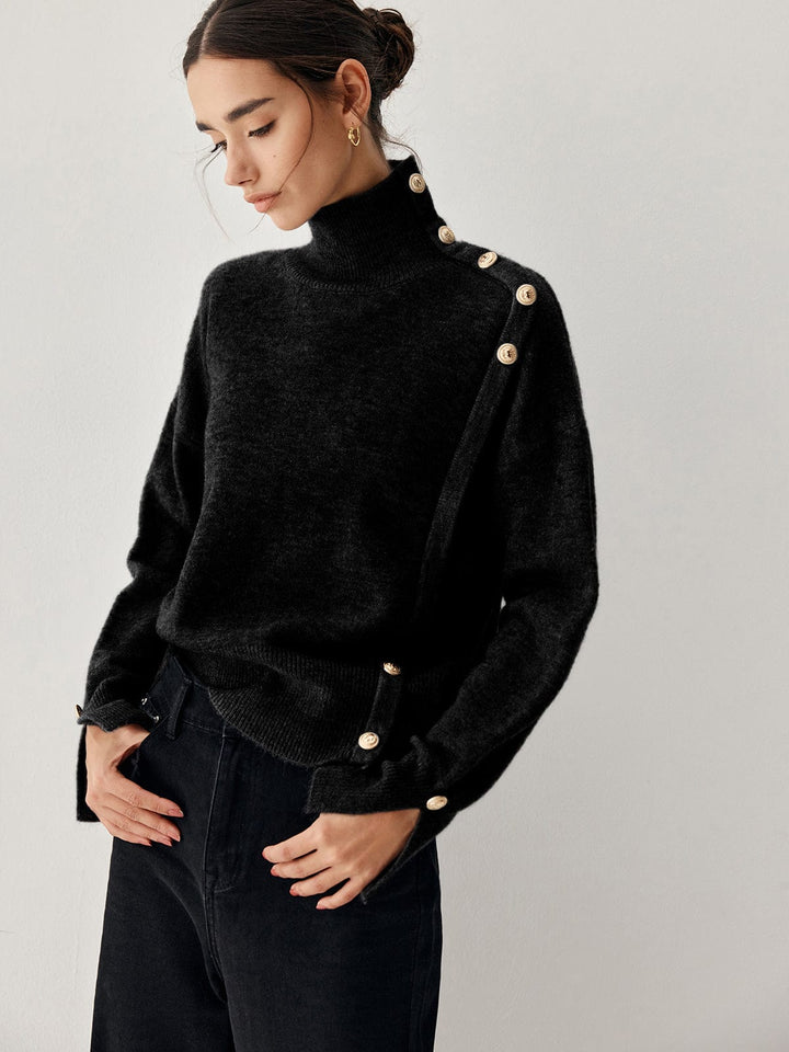 Pull vintage à col montan