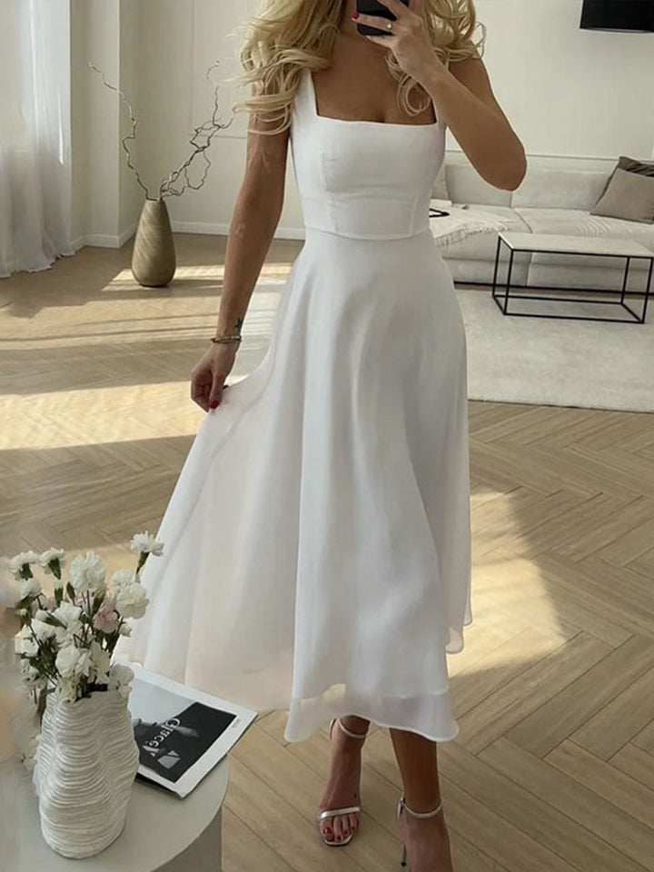 Robe Cami Maxi Élégante - Encolure Carrée