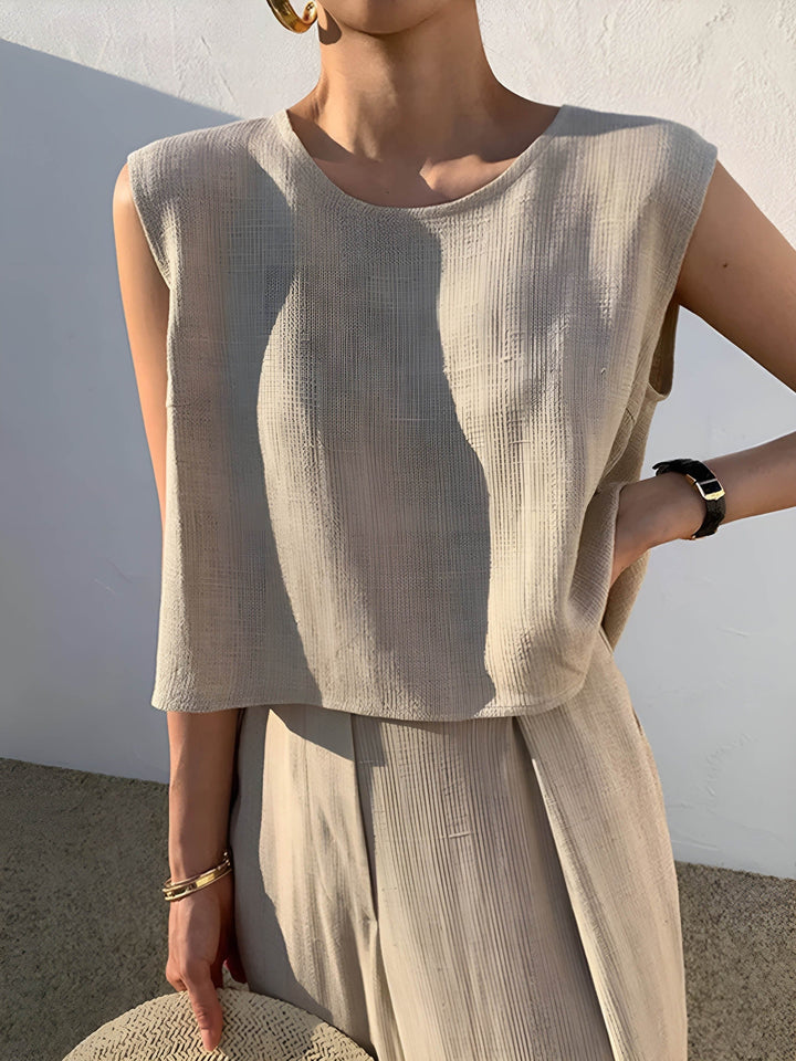 Pantalon Décontracté en Lin et Viscose – Confort et Légèreté
