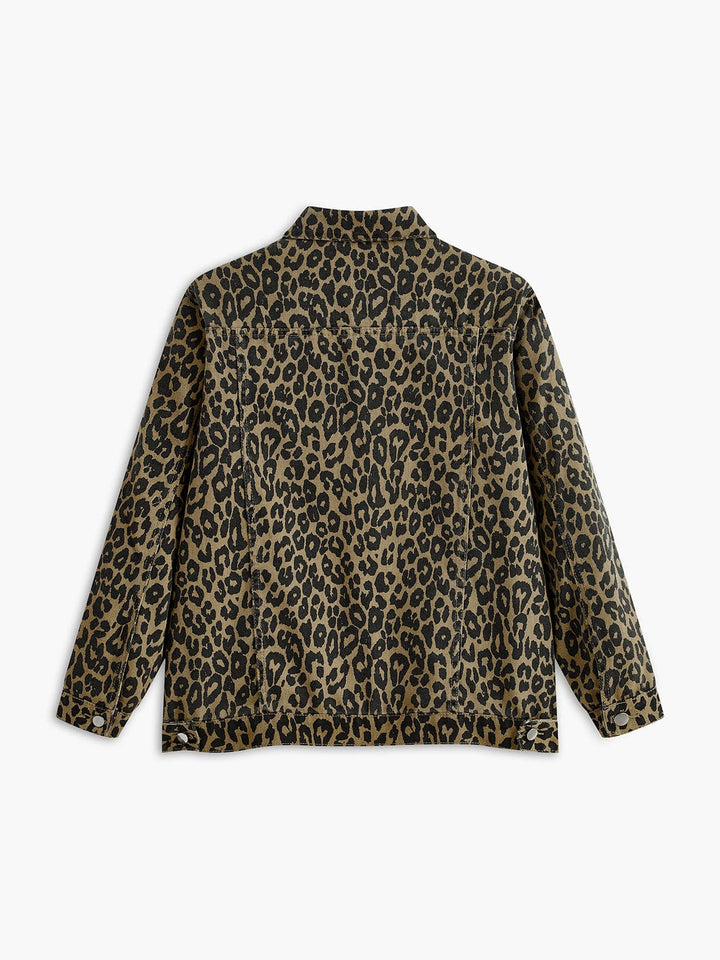 Blazer Imprimé Léopard à Boutons – Élégance et Confort au Quotidien