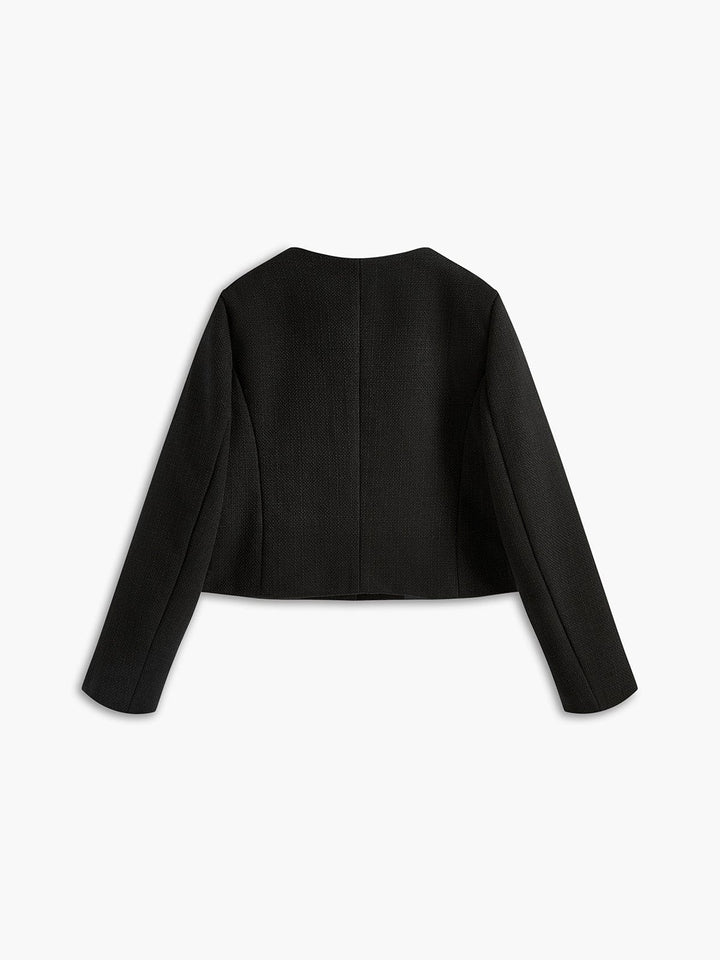 Blazer en Tweed Élégant à Boutons Dorés – Style Raffiné pour le Travail