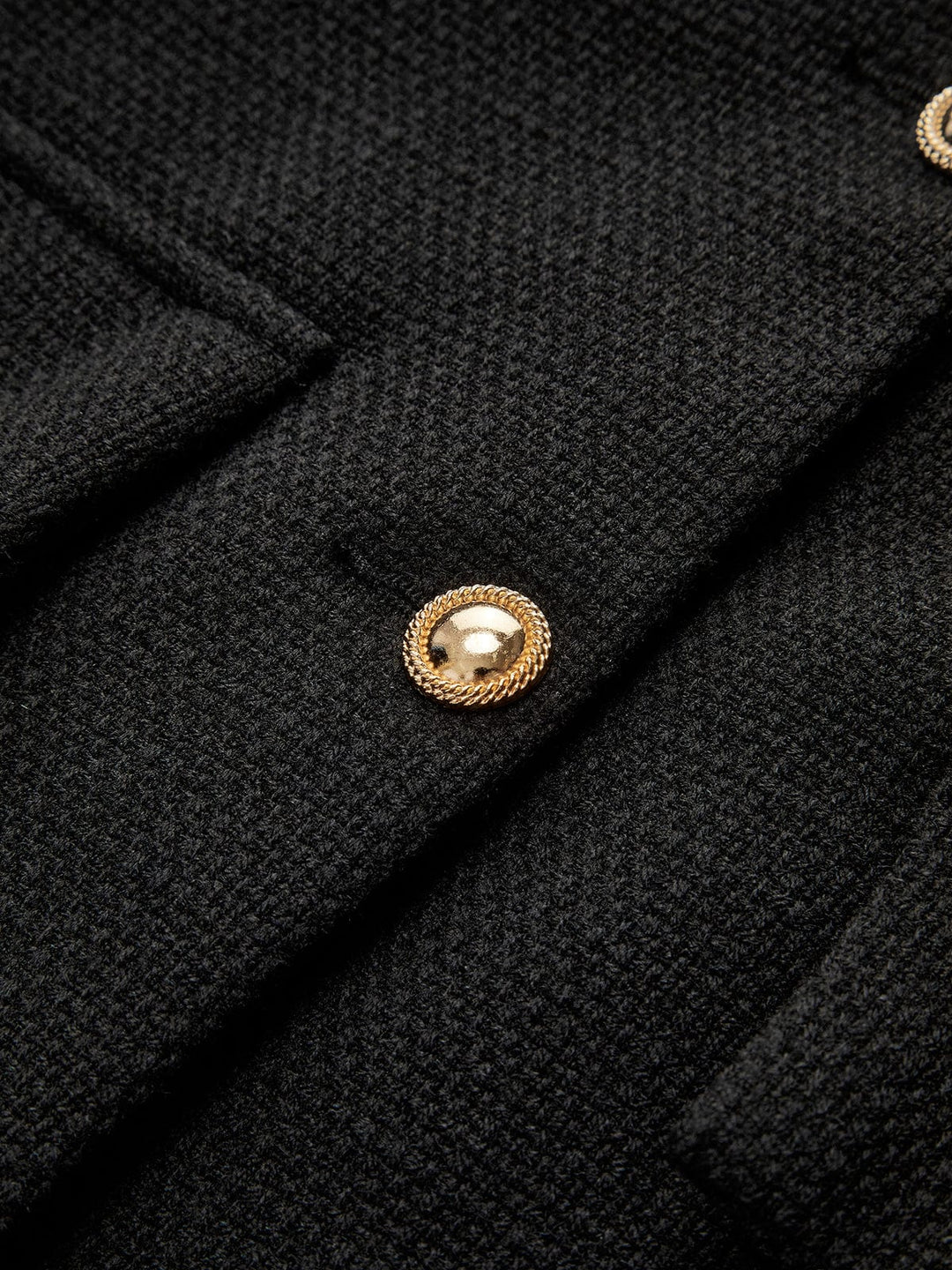 Blazer en Tweed Élégant à Boutons Dorés – Style Raffiné pour le Travail