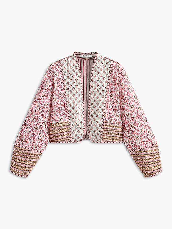 Veste d'Hiver Romantique Imprimée - Chaude et Confortable