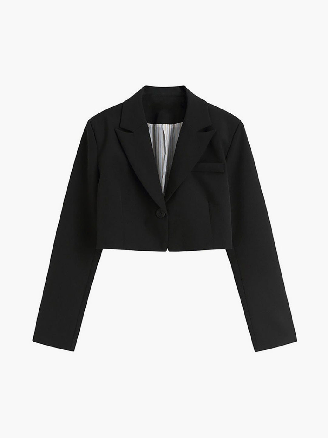 Blazer Court Oversized en Polyester et Elasthanne – Élégance Décontractée