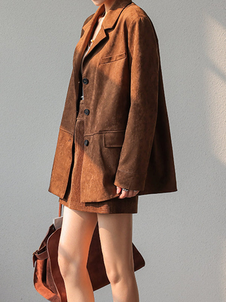 Veste en daim rétro