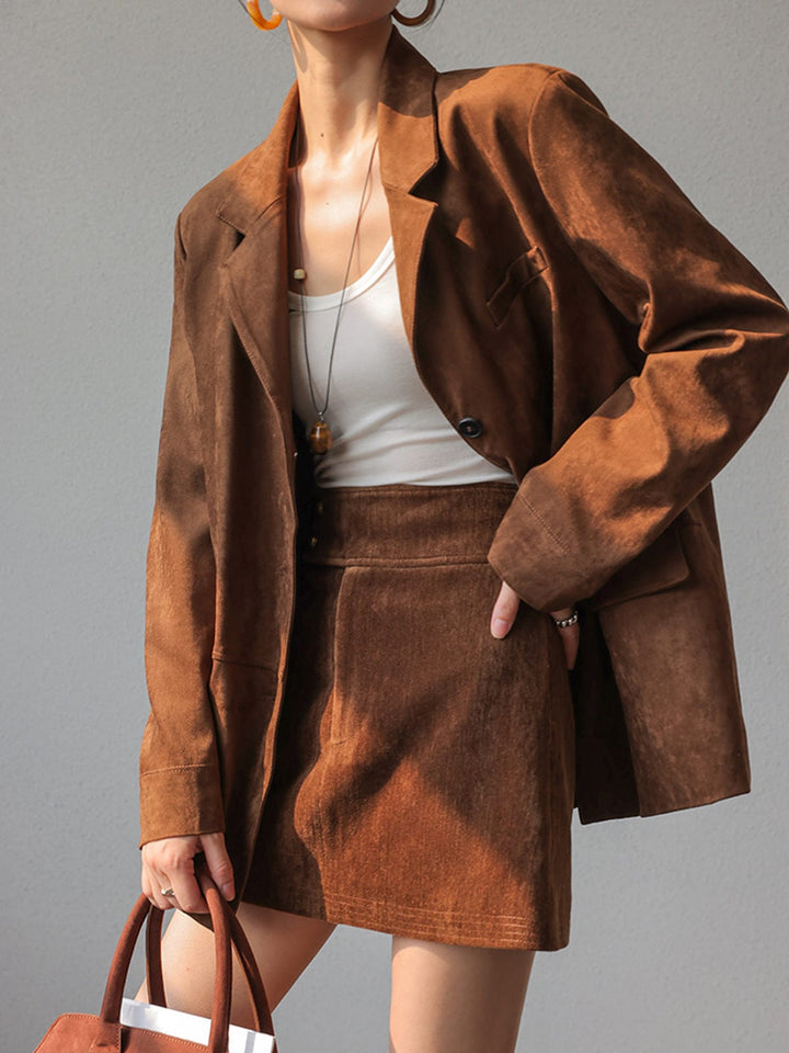 Veste en daim rétro