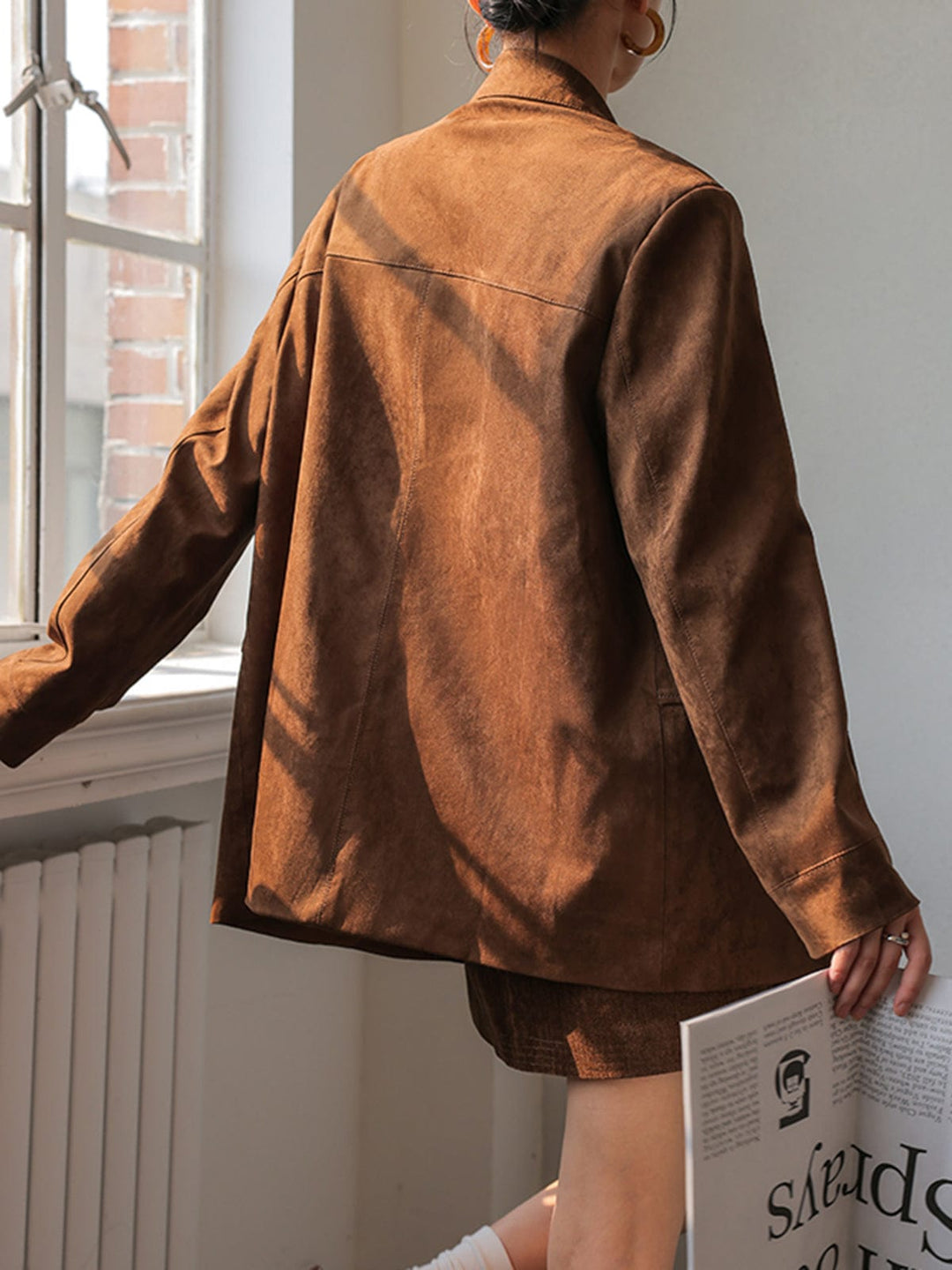 Veste en daim rétro