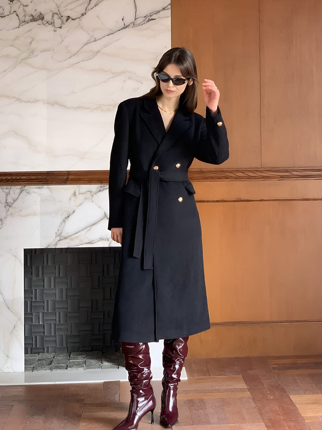Veste chic avec une ceinture.