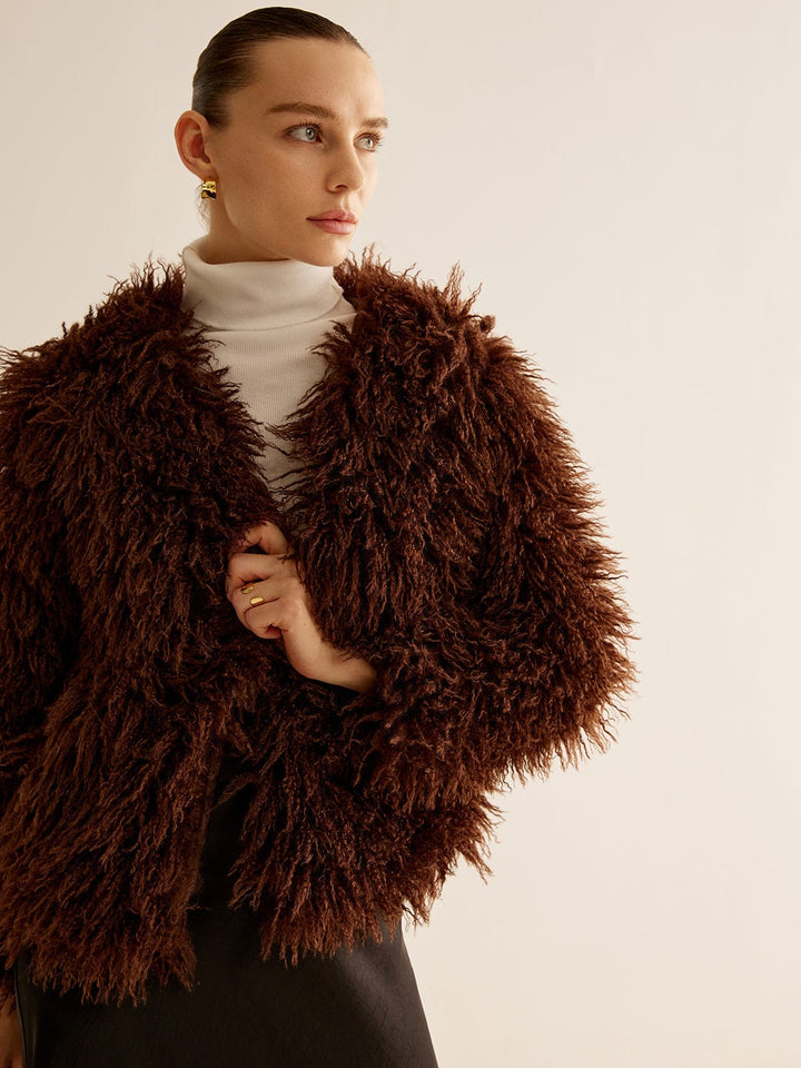 Manteau en fausse fourrure
