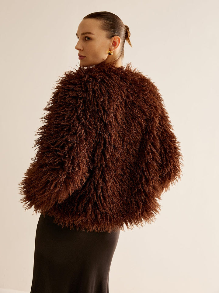 Manteau en fausse fourrure