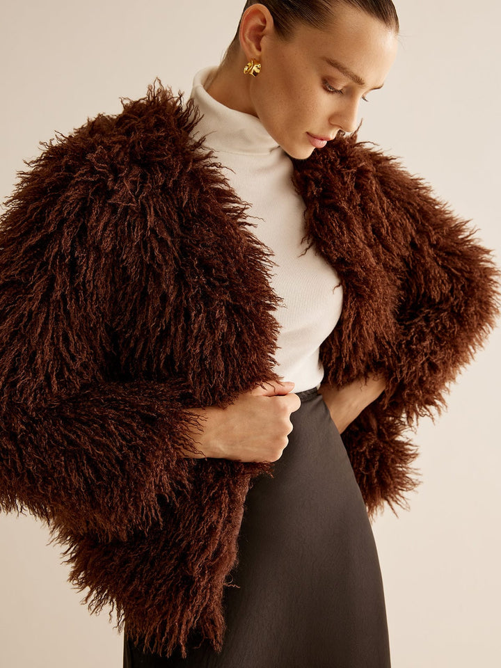 Manteau en fausse fourrure