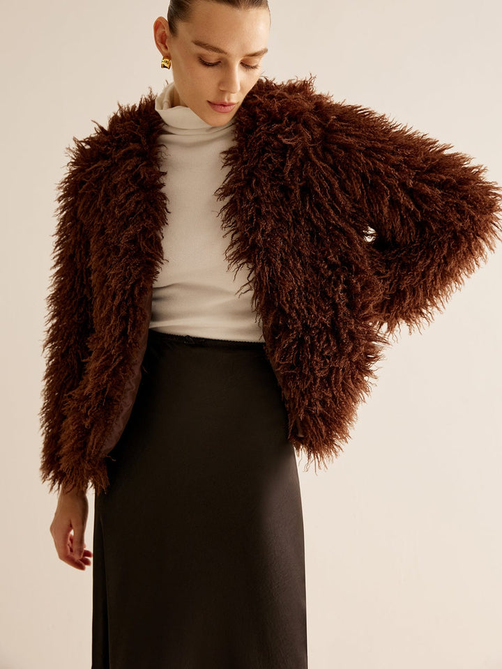 Manteau en fausse fourrure