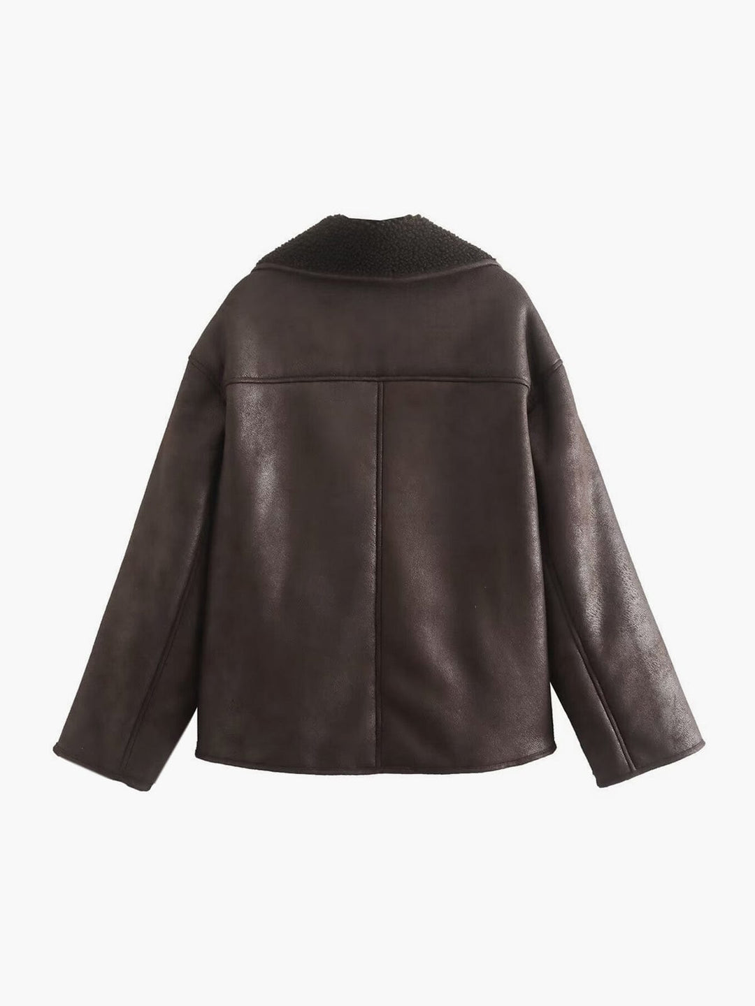 Celine - Manteaux en simili-cuir chaud avec col à revers