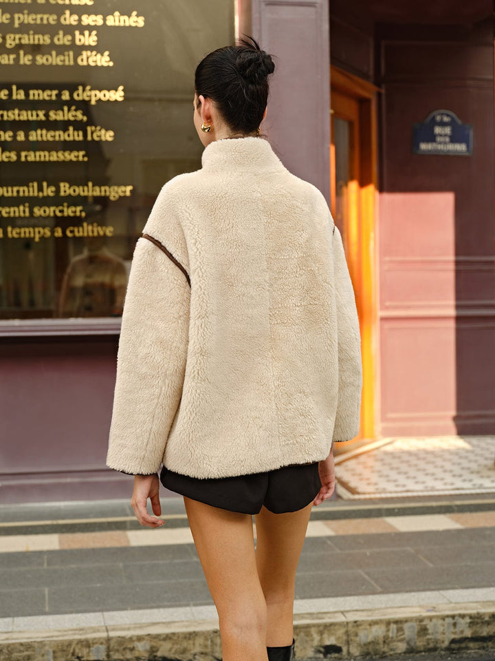 Pénélope - Veste en polaire style sherpa