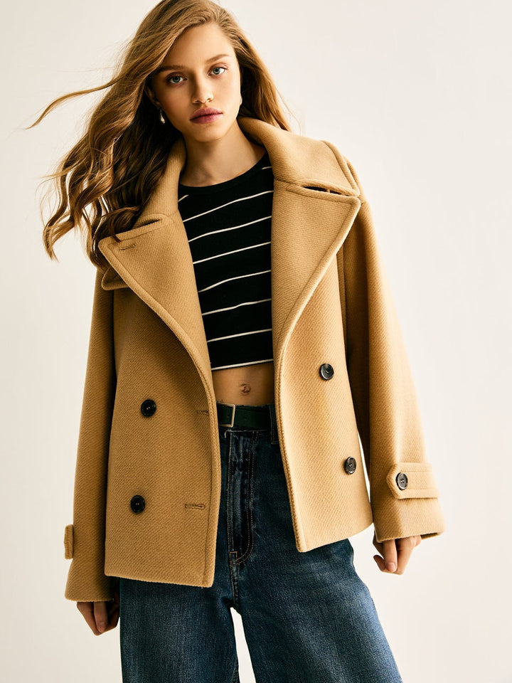 Astrid - Manteau casual en tissu tweed