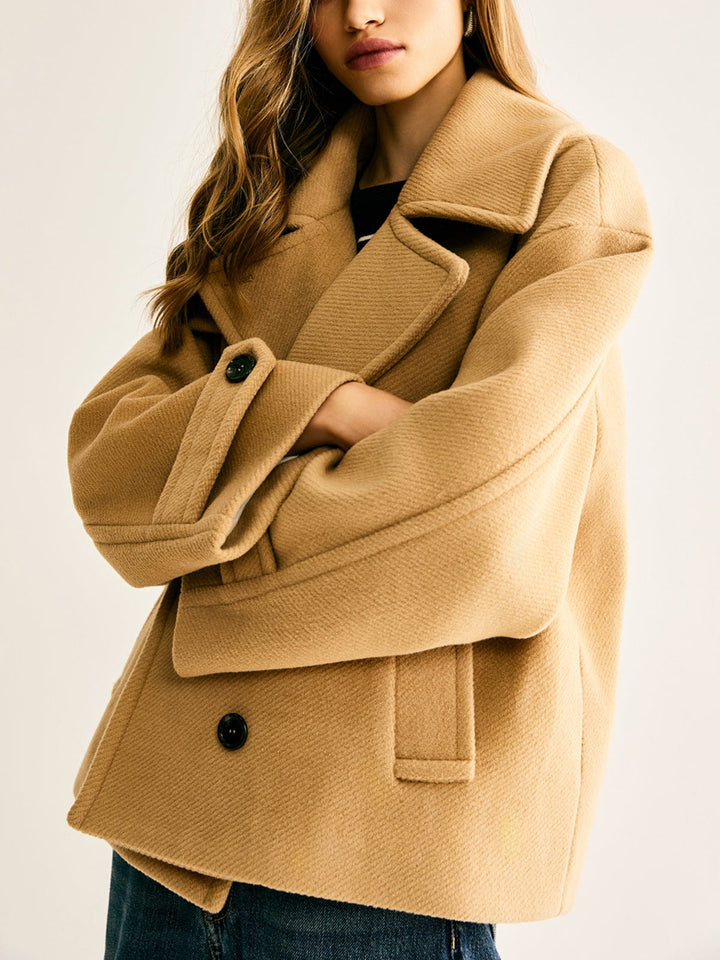 Astrid - Manteau casual en tissu tweed