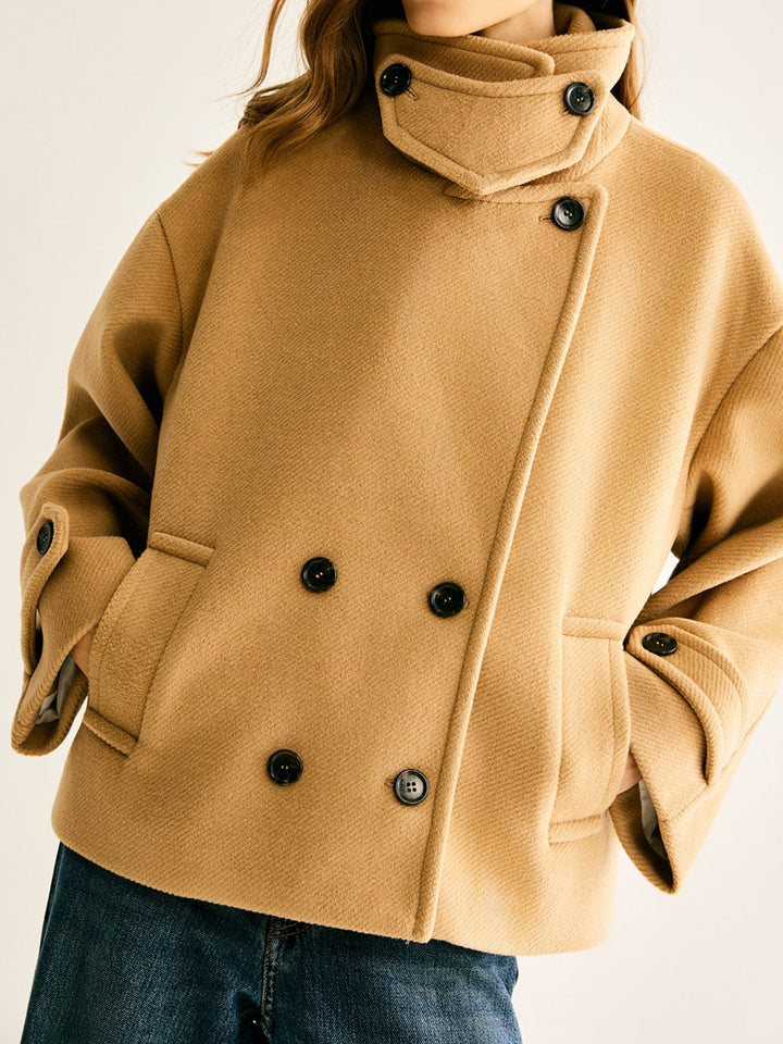 Astrid - Manteau casual en tissu tweed