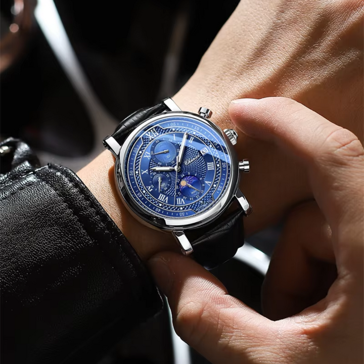 Clément – Elegante Herrenuhr mit Lederarmband, perfekt für alle Gelegenheiten