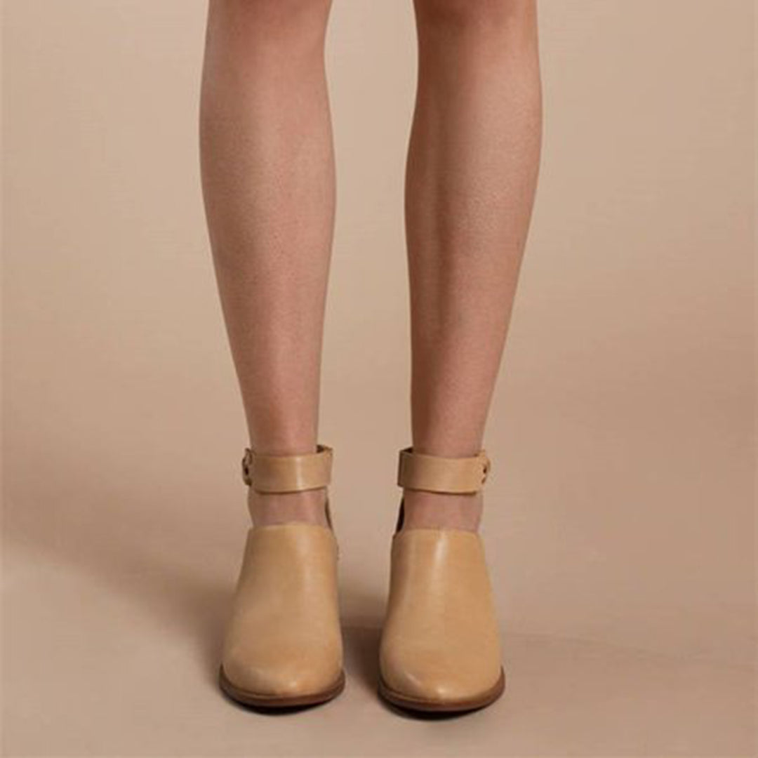 Bottines Femme à Talon Bas – Design Moderne avec Bride Cheville Confortable