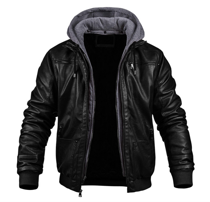 Veste en cuir à capuche élégante - Rigel