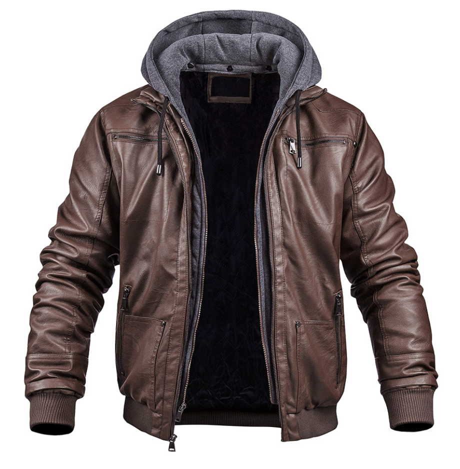 Veste en cuir à capuche élégante - Rigel