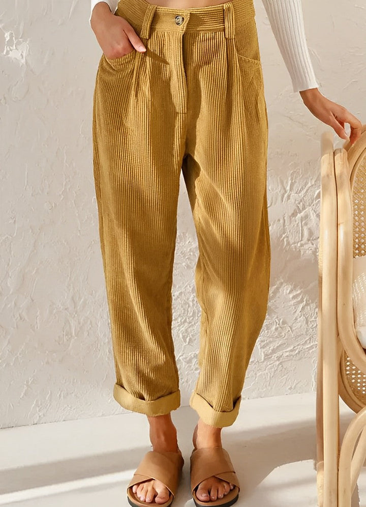 Jecka - Le pantalon mode en velours côtelé