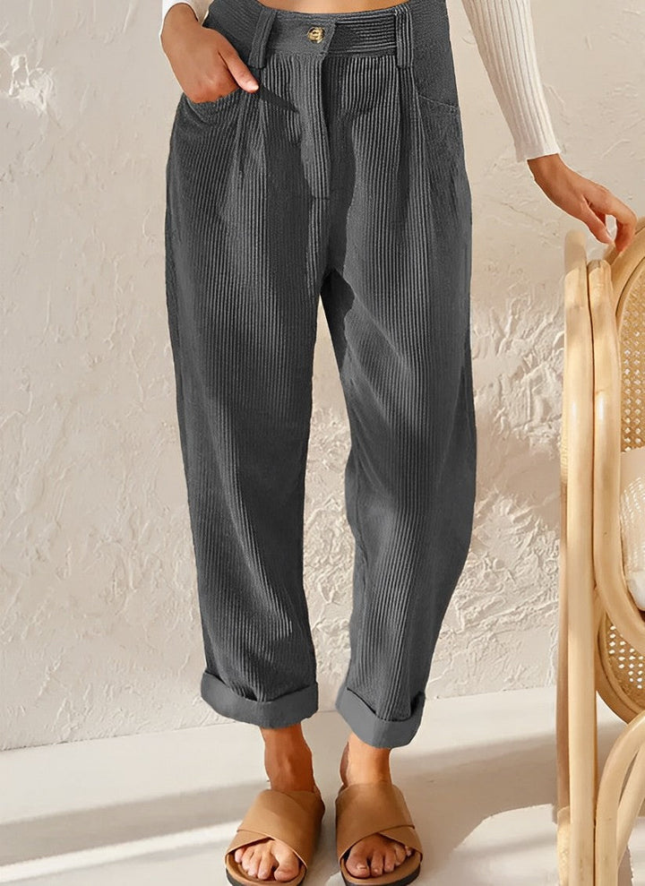 Jecka - Le pantalon mode en velours côtelé