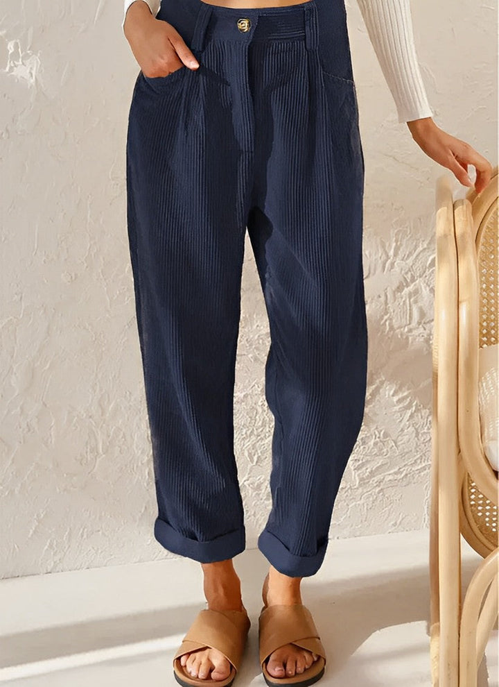 Jecka - Le pantalon mode en velours côtelé