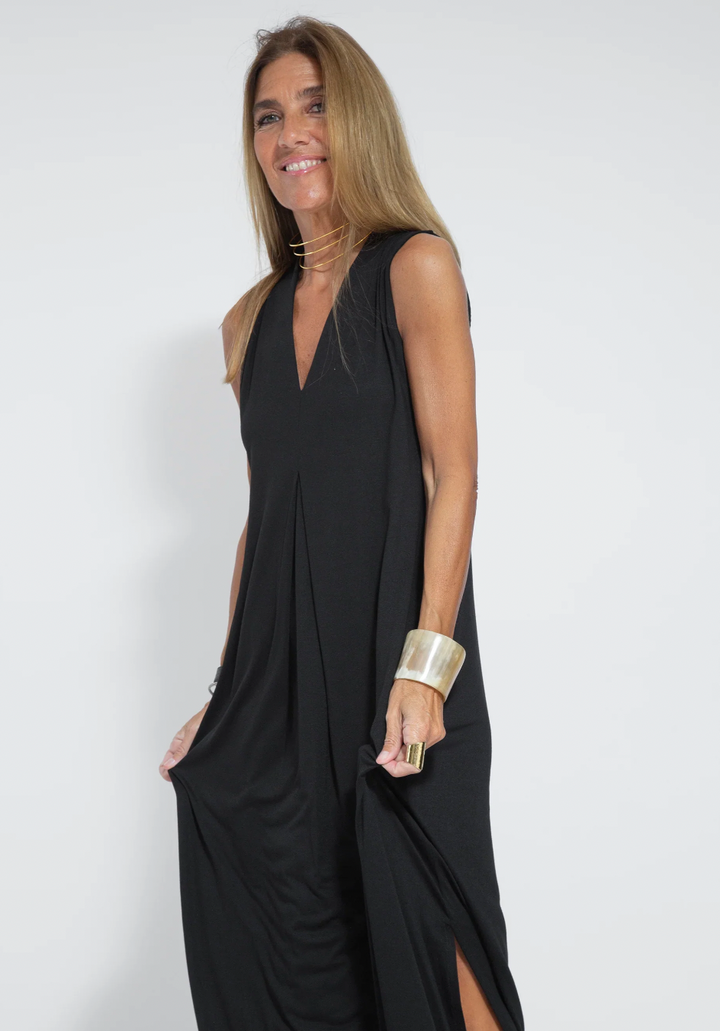 Eva Ensemble Élégance Suprême – Abito Lungo Snellente & Gilet Chic
