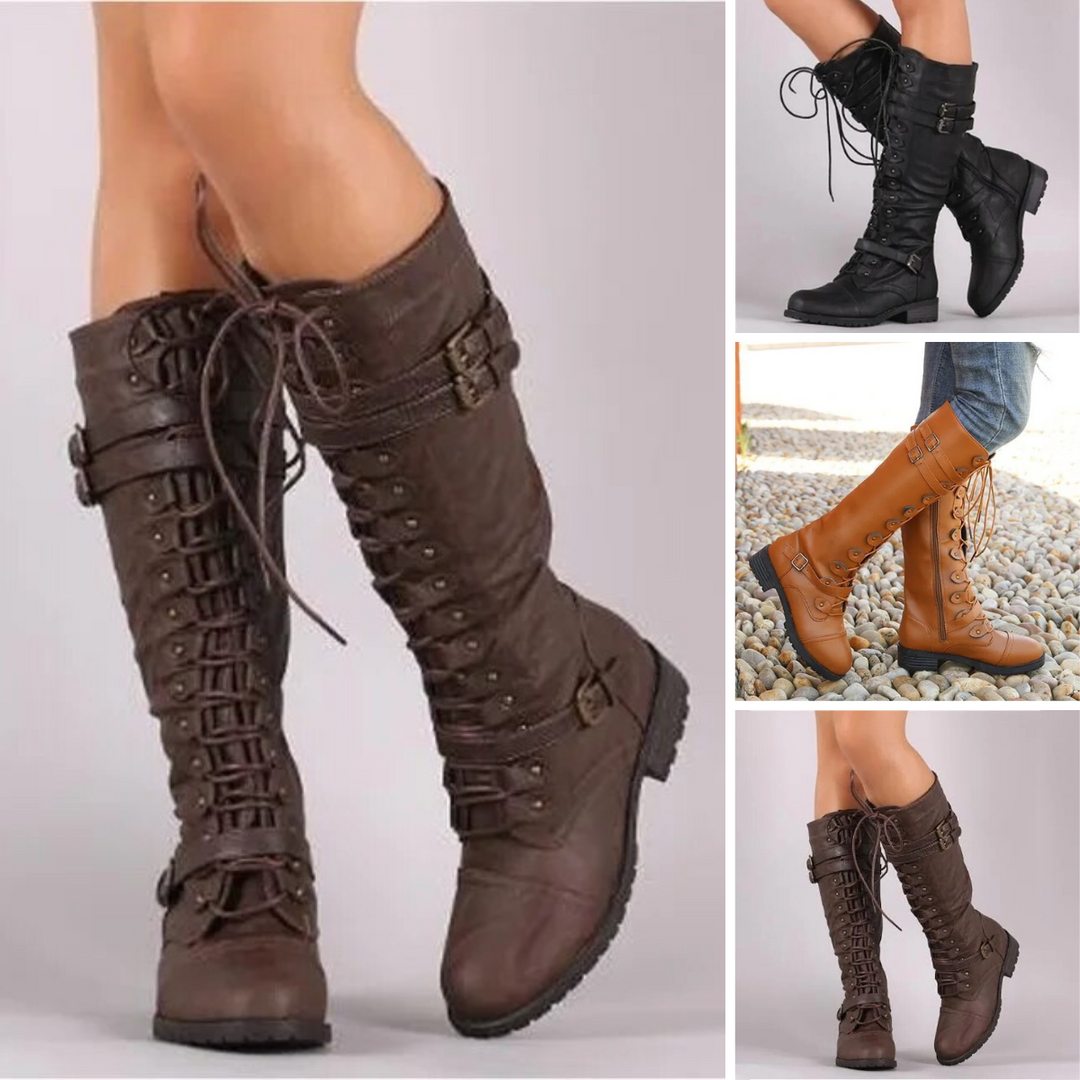 Bottes Steampunk à Boucle Rétro - Elzbieta