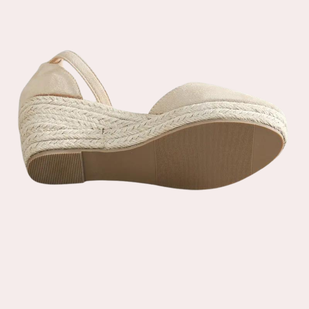 Espadrilles Compensées Femme – Bout Fermé – Bride Cheville Élégante
