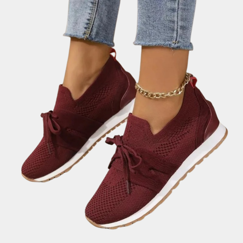 Baskets Femme Confort Respirant – Chaussures Légères à Lacets pour Marche et Sport