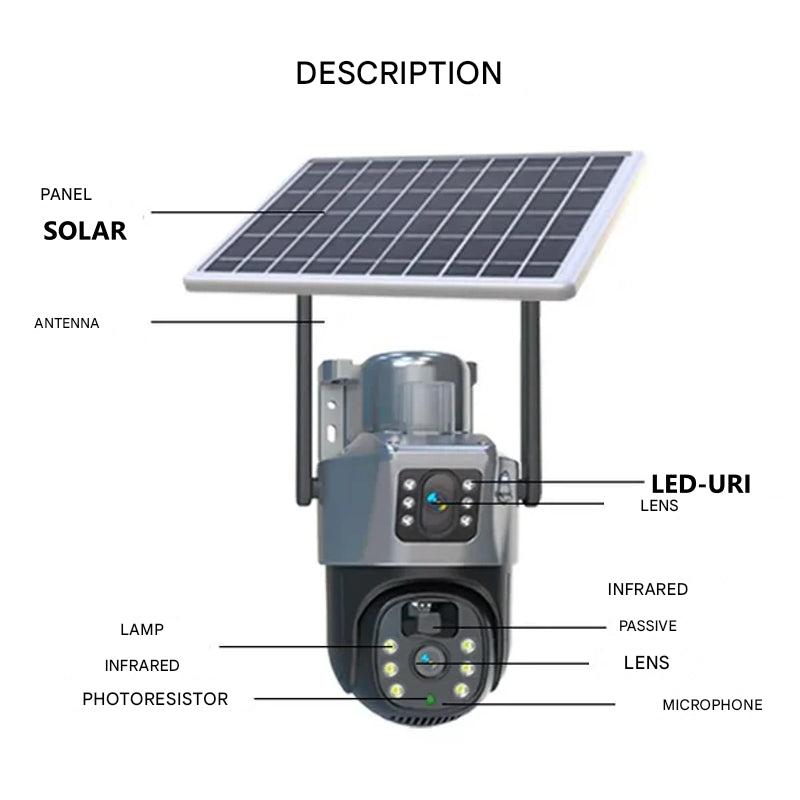 4K Wireless Security Camera with Solar Panel – DualGuard 4K High Definition