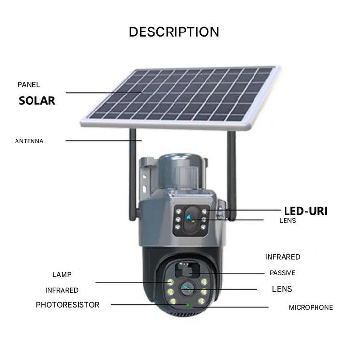 4K Wireless Security Camera with Solar Panel – DualGuard 4K High Definition