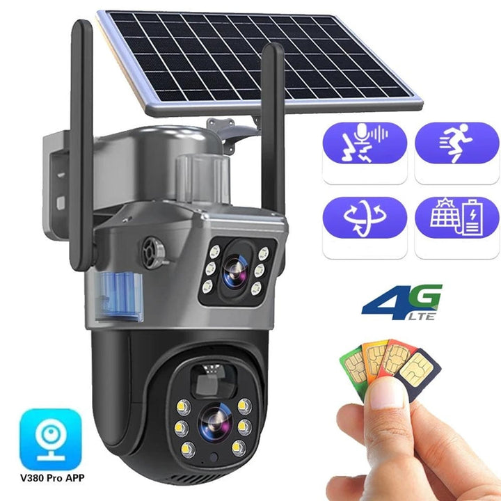 4K Wireless Security Camera with Solar Panel – DualGuard 4K High Definition