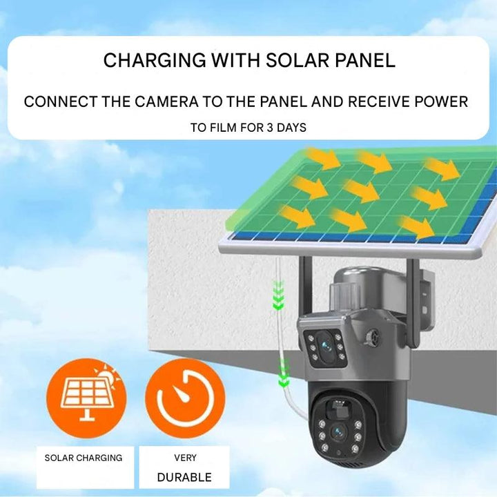 4K Wireless Security Camera with Solar Panel – DualGuard 4K High Definition