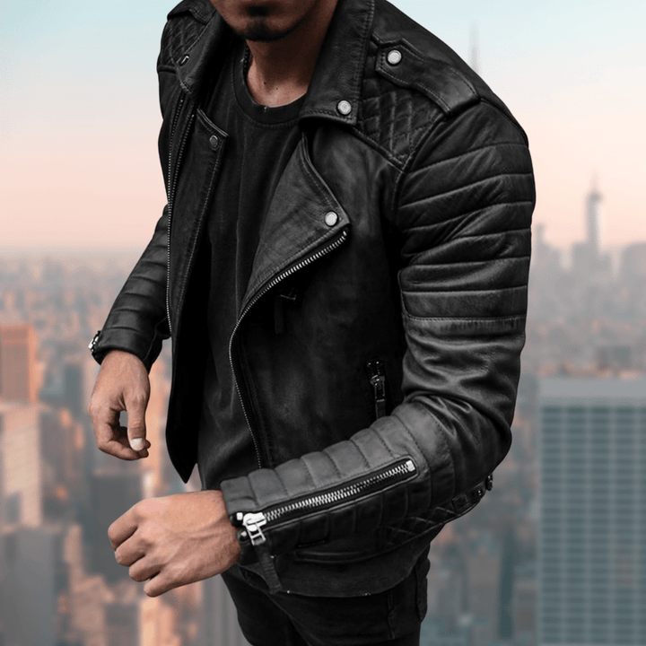 Rustiko - Veste en cuir souple pour hommes