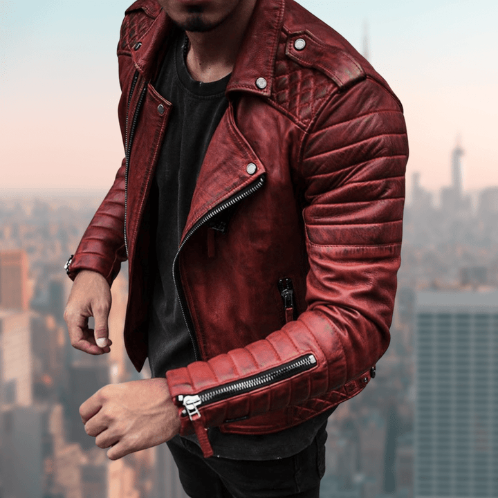 Rustiko - Veste en cuir souple pour hommes